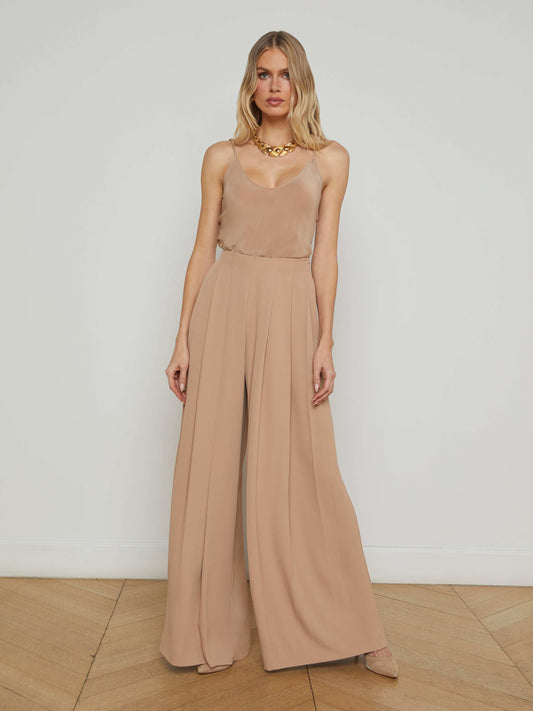 Nova Pleated Wide-Leg Pant